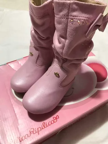 Bota Lilica Ripilica Roqueira Infantil Preta - Compre Agora