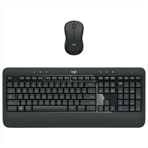 Kit de teclado y mouse inalámbrico Logitech MK540 Español de color negro