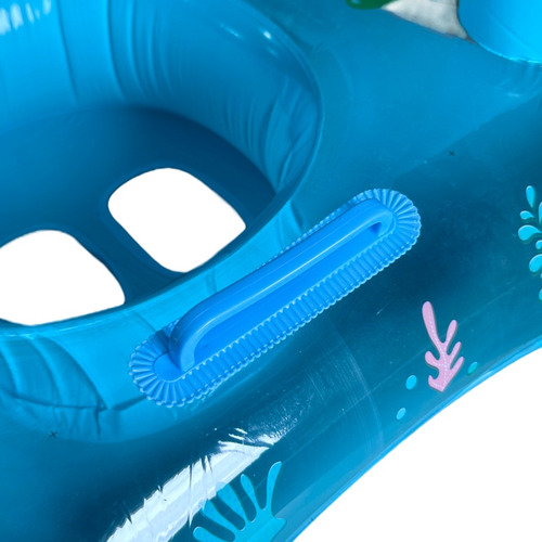 Boia Bote Bebê Fralda Infantil Inflável Proteção Cobertura Cor Azul
