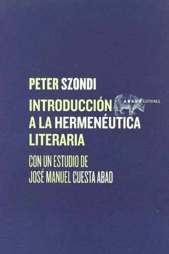 Libro Introducción A La Hermenéutica Literaria De Szondi Pet