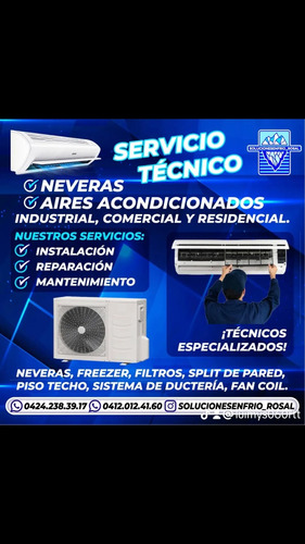 Servicio Tecnico En Refrigeración Y Aires Acondicionados.
