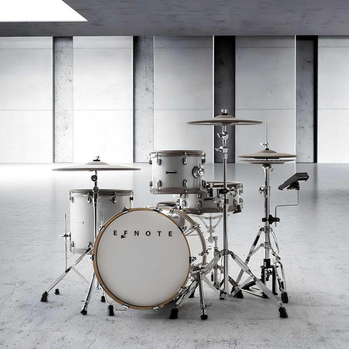 Bateria Eletrônica Design Acústico Efnote 7 4 Pçs Usb Midi Cor Prata