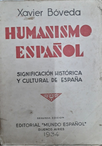 2849. Humanismo Español - Bóveda, Xavier
