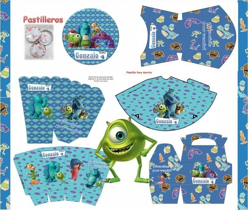 Kit Imprimible Monsters Inc Monstruos Sully Mike Boo S205