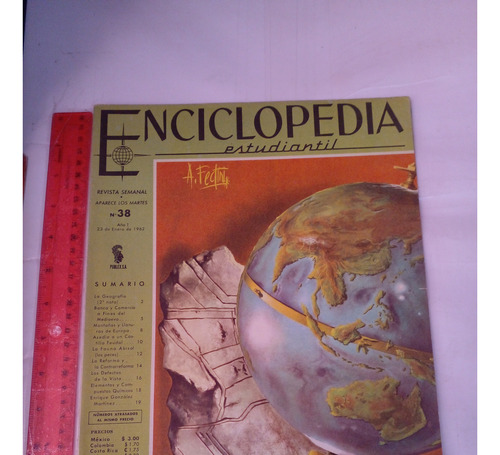 Revista Encicloepdia Estudiantil No 38 Enero De 1962 