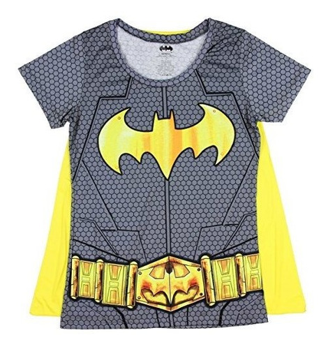 Dc Comics Batman Suit Up Camiseta Sublimada Junior Con Capa