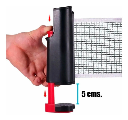 Set Ping Pong Kit Red 2 Paletas 3 Pelotas Sensei Tenis Mesa