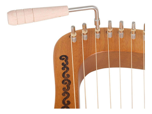 Grabado Exquisito Principiantes 16-string Lyre Harp Madera
