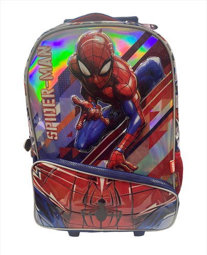 Mochila Escolar Spiderman 17pulgadas C/carro 10170