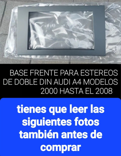 Base Frente Antifaz Exterior  Estereo Audi A4  Pantalla Doble Din