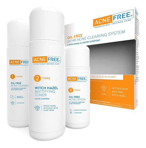 Acnefree Sistema De Limpieza Del Acné Las 24 Horas, 1 Kit (p