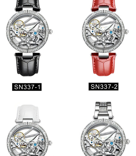 Reloj Mecánico De Cuero Para Mujer Senors Tourbillon
