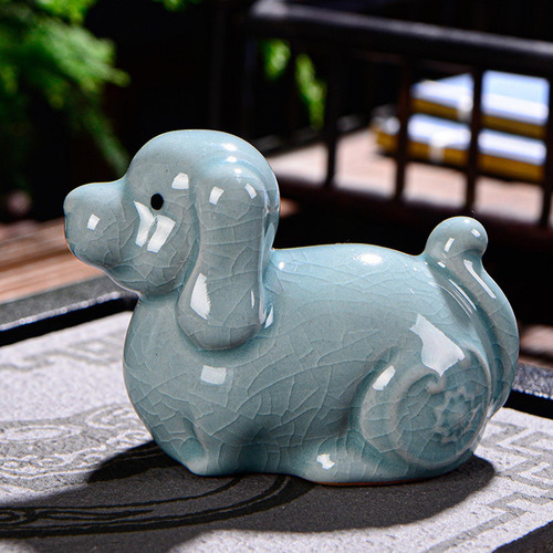 2 Colección De Figuras De Animales De Té De Cerámica,