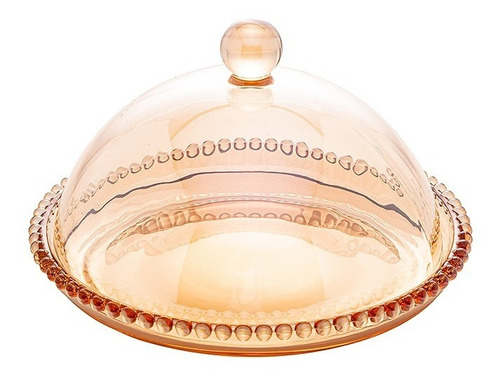 Imagem 1 de 4 de Queijeira De Cristal Pearl Resistente 20 X 12 Cm Wolff Loi