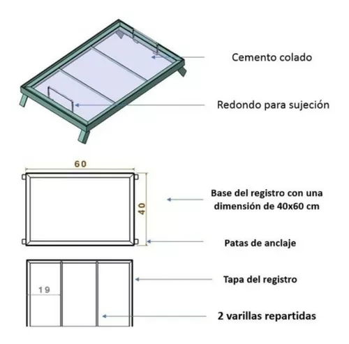 Tapa Registro 60 X 40