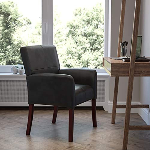 Silla De Cuero Muebles Flash Para La Oficina O La Sala De Es Color Black Material del tapizado flash furniture