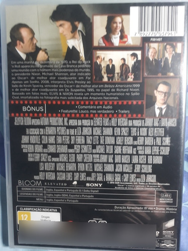 Dvd Elvis & Nixon 2016 Michael Shannon Kevin Spacey Lacrado