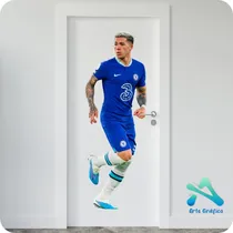 Comprar Vinilo Pared Puerta Gigantografía Enzo Fernández Chelsea