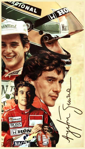 Poster Ayrton Senna  Vinilo Auto Adhesivo 40x70cm #176