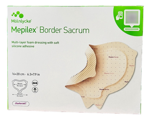 Mepilex Border Sacrum 16x20cm, 10 Pz, No Fact. Beige