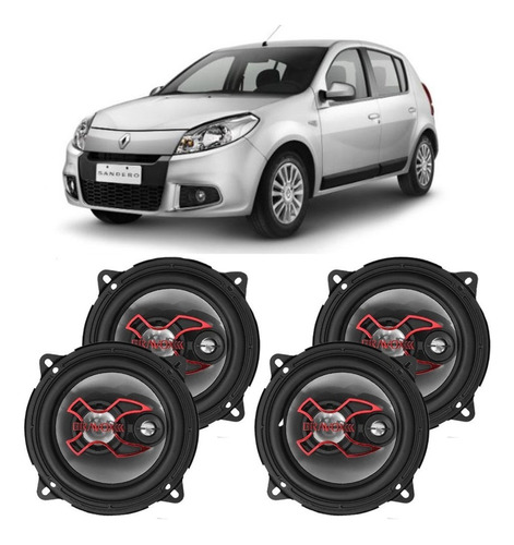 Alto Falante Bravox Renault Sandero 2011 A 2014 200w Rms Kit