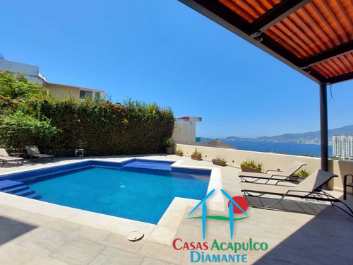 Cad Vista De La Bruma 3. Lujo Y Amplitud Frente Al Mar: Residencia Con Alberca, Palapa Y Vistas Espectaculares En Acapulco