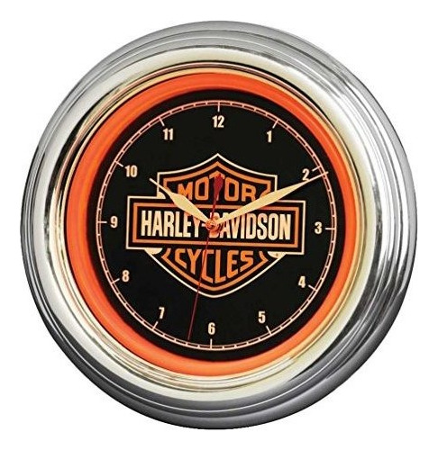 Harley-davidson Bar & Reloj De La Led, De Larga Duració