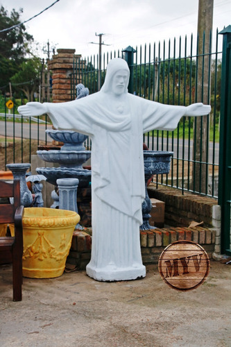 Cristo Redentor Estatua Gigante Jardín En Hormigón