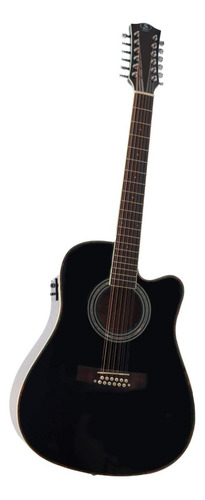 Guit. Docerola Eacustica Symphonic Negra J-20ce Blk+msi Color Negro