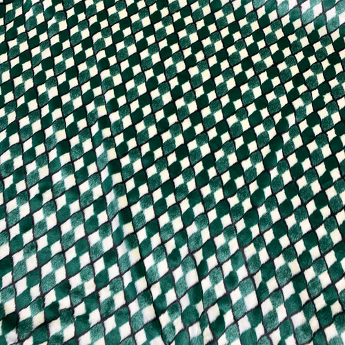 Tela Piel Estampada Arlequín 1,55 M De Ancho Verde Dibujo