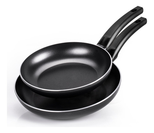 Juego De Sartenes Moneta Ecologica 2 Piezas Calidad Italiana Color Negro