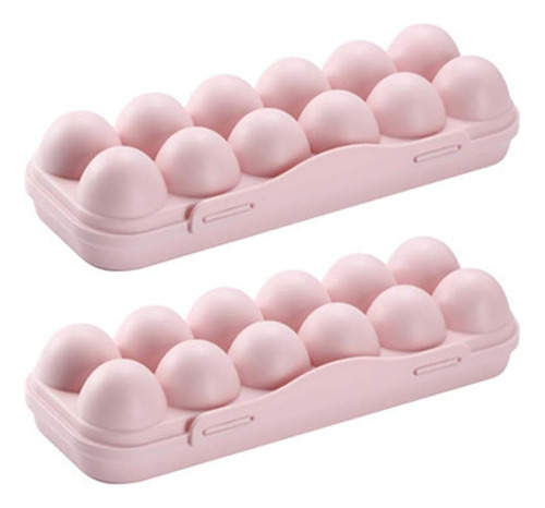 Caja Protectora De Huevos De Cocina De Plástico Portátil Par