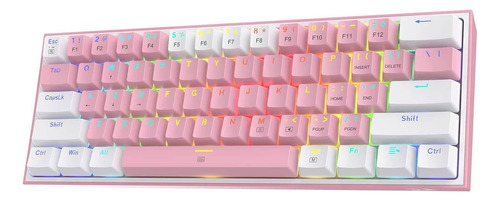 Teclado Redragon Fizz Pro K616 Rgb/ Pink/white / Switch Red/