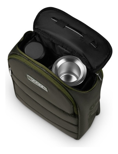 Una Re Mochila Matera Ripstop Un Mate Impermeable Notebook Color Militar