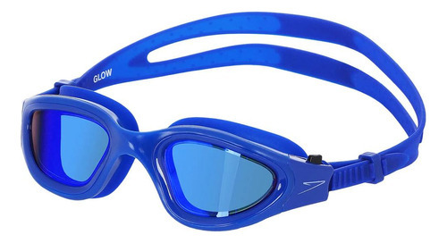 Óculos De Natação Lente Espelhada Águas Abertas Glow Speedo Cor Azul/Azul