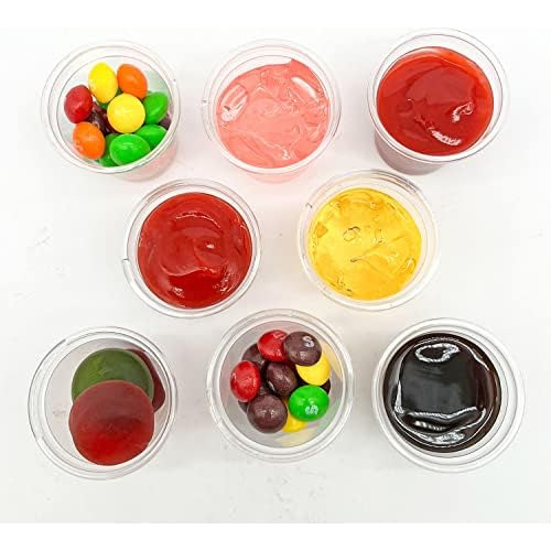Vaso Desechable De Plástico De 1 Onza Salsas Tapas, Mi...