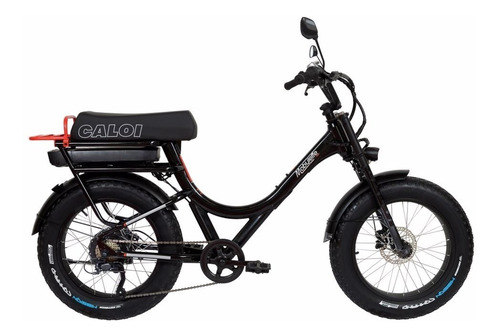 Bicicleta Elétrica Mobylette Caloi 350w Preta