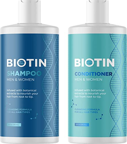 Set De Champú Y Acondicionador Voluminizador De Biotina Con