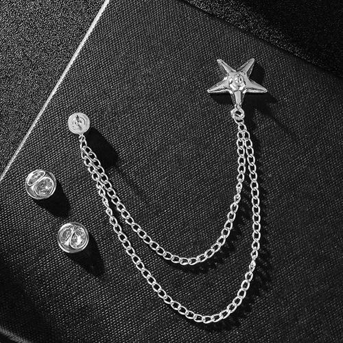 3 Paquete De 2 A 6 Broches Para Hombre, Cadena De 2,1 Cm