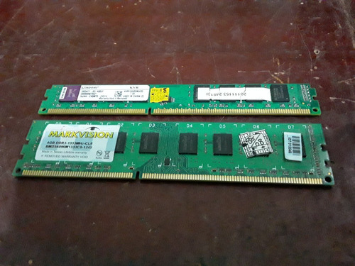 Memória 4gb 1 Markvision Bmd34096m1333c9 + 2gb Ddr3 1333 Mhz (Usado)