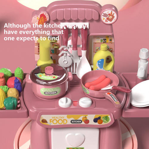 Juego De Juguetes De Cocina Q Children's Play Home, Simulado