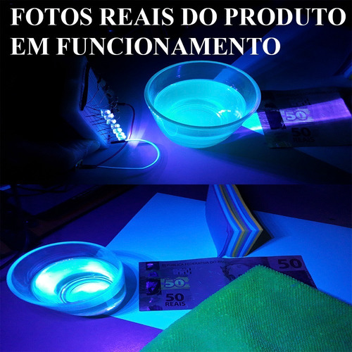 Led Uv Ultravioleta Straw Hat(chapéu) + Resistores - Kit