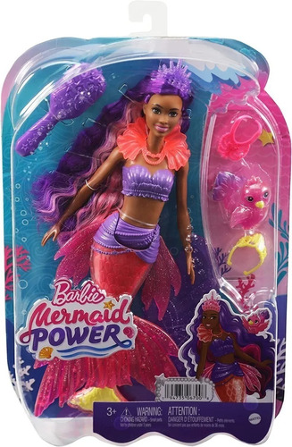 Barbie Mermaid Power Sirena Brooklyn Negra Mattel