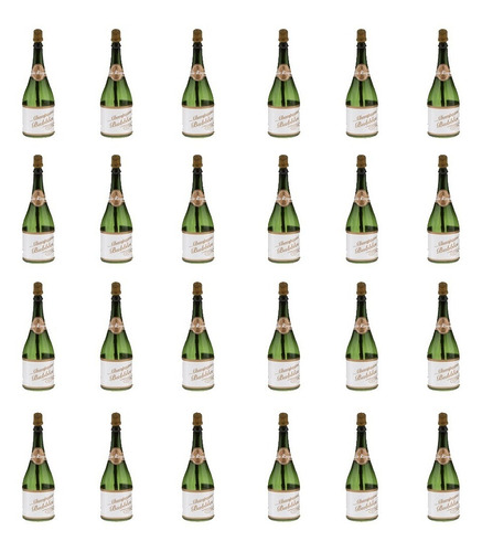 24 Unids Mini Botellas De Burbujas De Champagne Cumpleaños