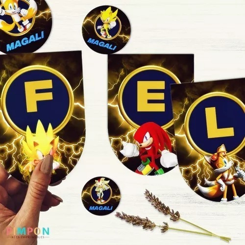Kit Imprimible Super Sonic - Personalizado