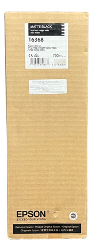 Cartucho Original Epson T6368 Negro Mate 700 Ml C13t636800