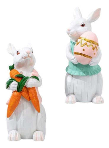 2 Estatuas Conejo Pascua, Figurita , Z