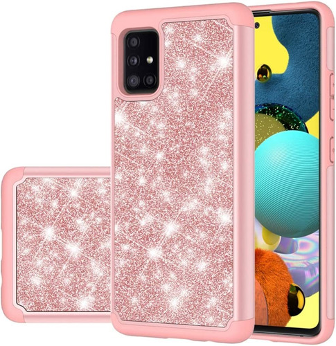 Funda Para Samsung Galaxy A51 - Rosa/glitter