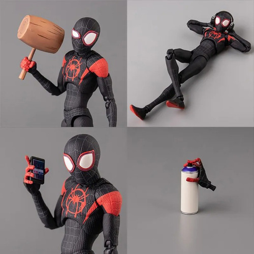 Boneco De Ação Do Homem-aranha Sentinel Miles Morales Cor