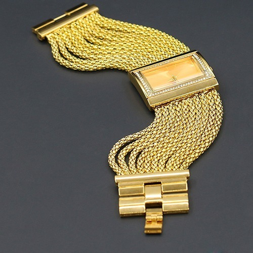 Relógio Feminino , Bracelete , Cristal Analógico.dourado
